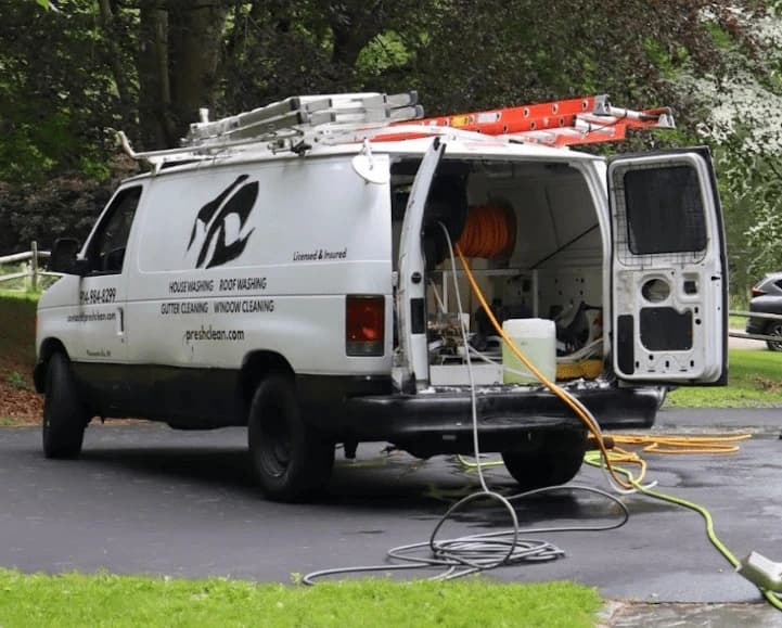 Warrensville Heights Power Washing professionals cleaning commercial fleet in Warrensville Heights